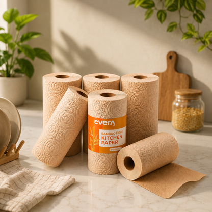 Bamboo Fibre Kitchen Paper Roll