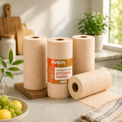 Bamboo Fibre Kitchen Paper Roll