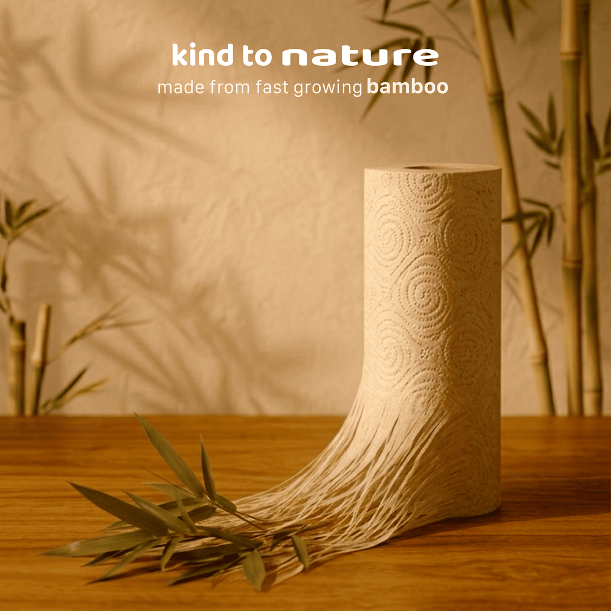 Bamboo Fibre Kitchen Paper Roll
