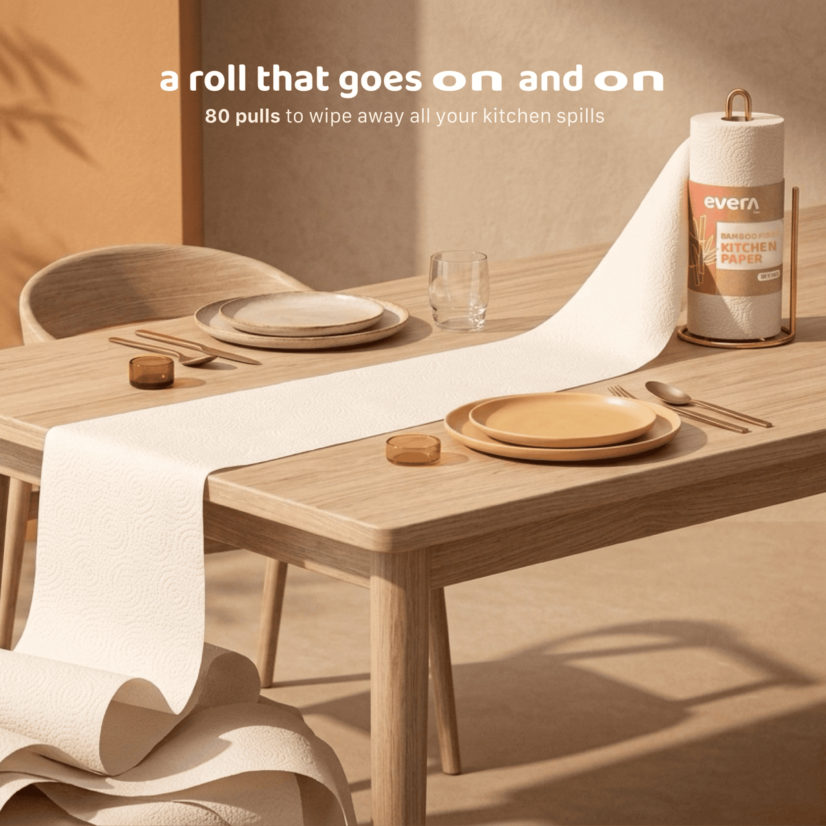 Bamboo Fibre Kitchen Paper Roll