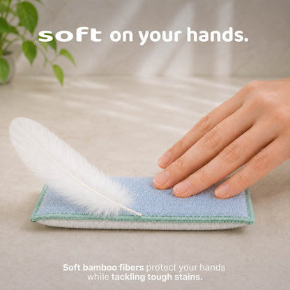 Bamboo Fibre Dish Wash Scrub Sponge