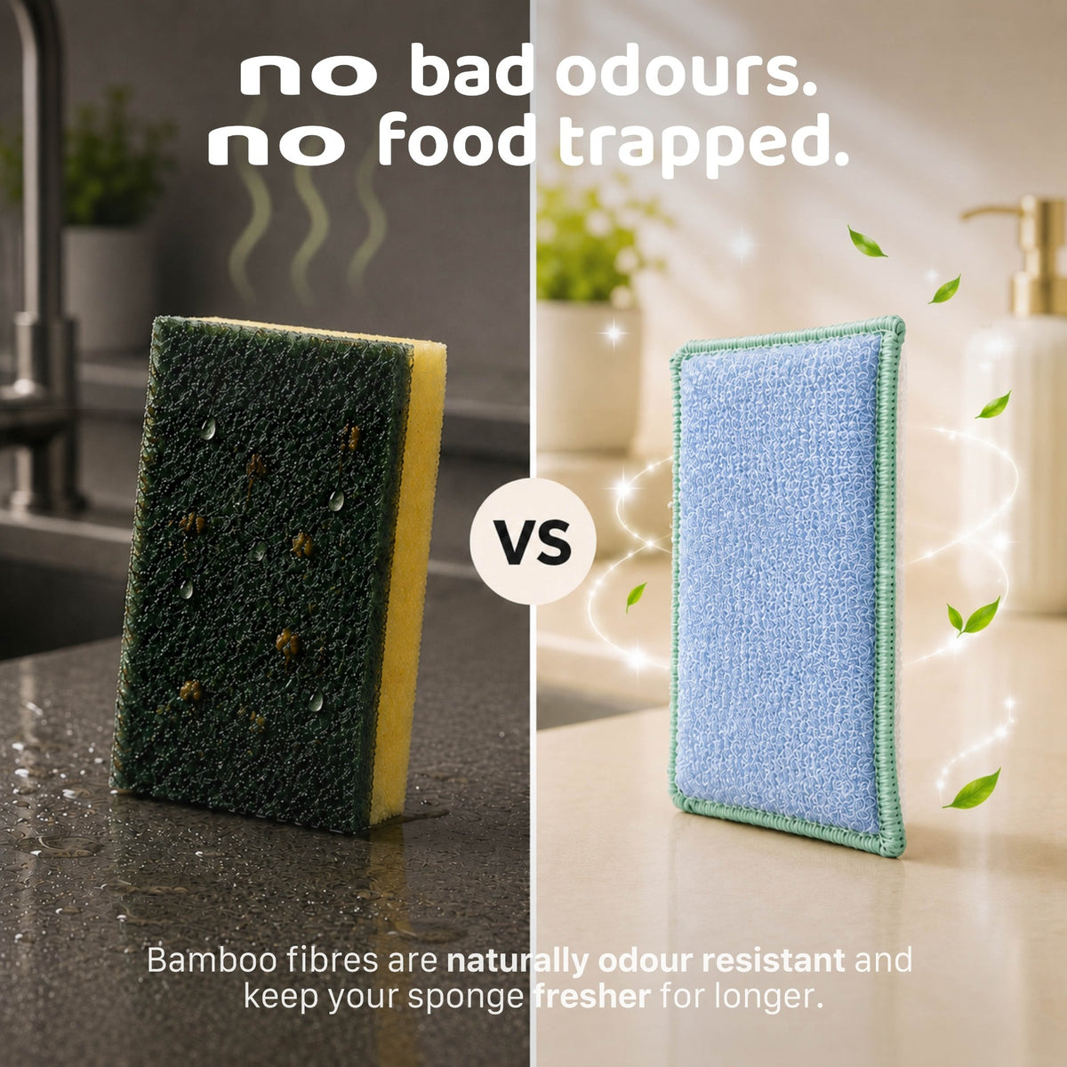 Bamboo Fibre Dish Wash Scrub Sponge