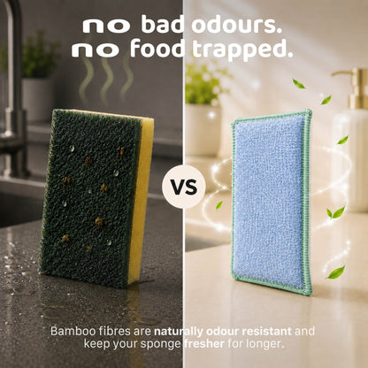 Bamboo Fibre Dish Wash Scrub Sponge